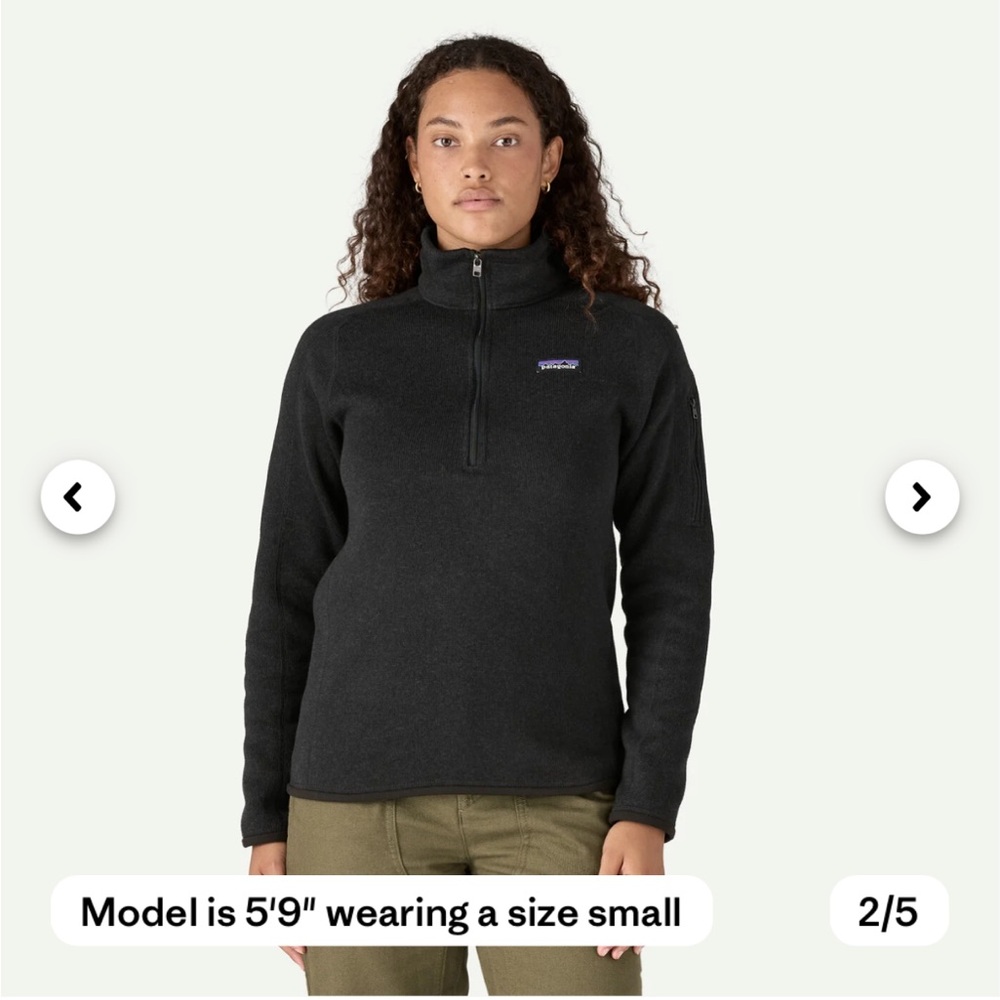 Patagonia Women’s Black Zip Up Sweater Fleece High Collar